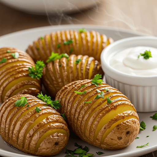Hasselback poteter